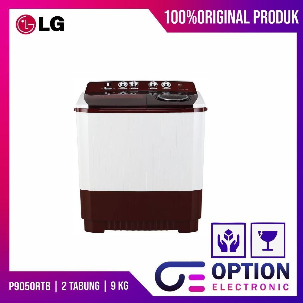 LG P9050RTB / 9050RTB / P 9050 RTB MESIN CUCI 2 TABUNG 9 KG - GARANSI RESMI