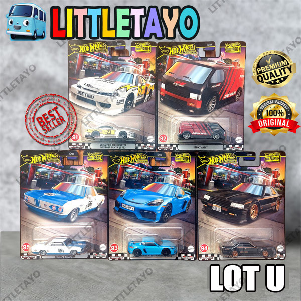 HOTWHEELS PREMIUM BOULEVARD LOT U LB SILHOUETTE NISSAN SILVIA SKYLINE PORSCHE CAYMAN MBK ADVAN YENKO