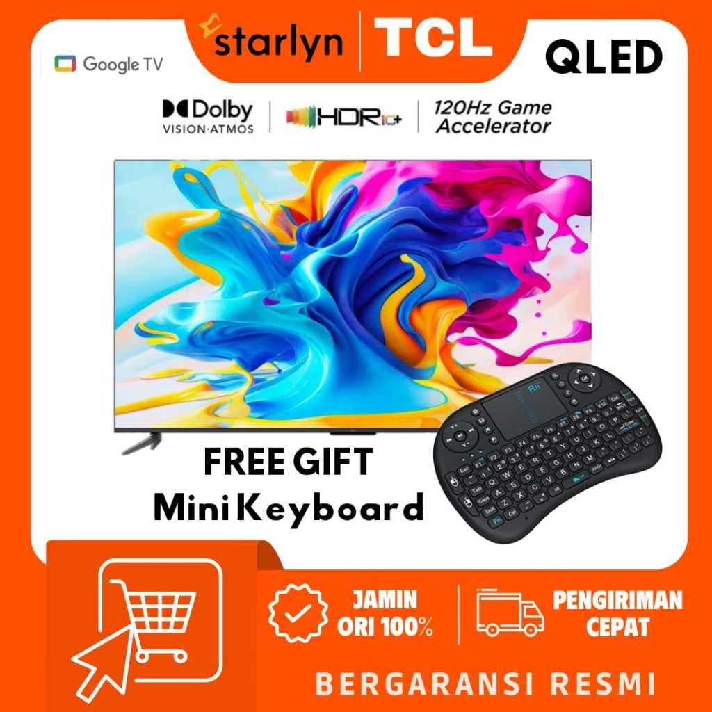 TCL Google TV 50C645 QLED 4K UHD 50 INCH C645 SMART TV HDR10 DOLBY BONUS MINI KEYBOARD