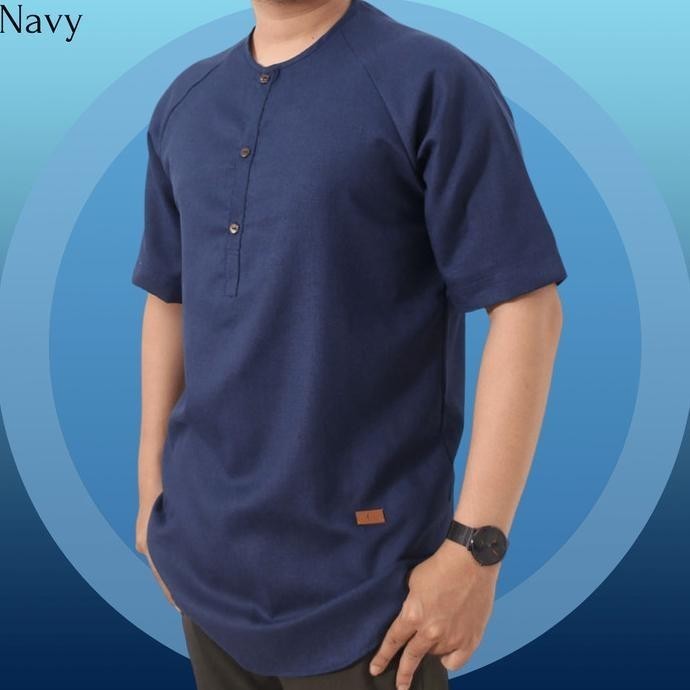 Big Sale Baju Muslim Kemeja Koko Pria Dewasa Lengan Pendek Cardinal Motif Polos Original