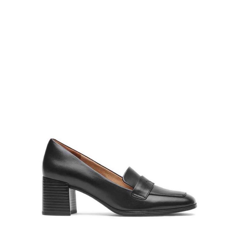 Rockport Women's Violetta Penny Loaf Black Leather