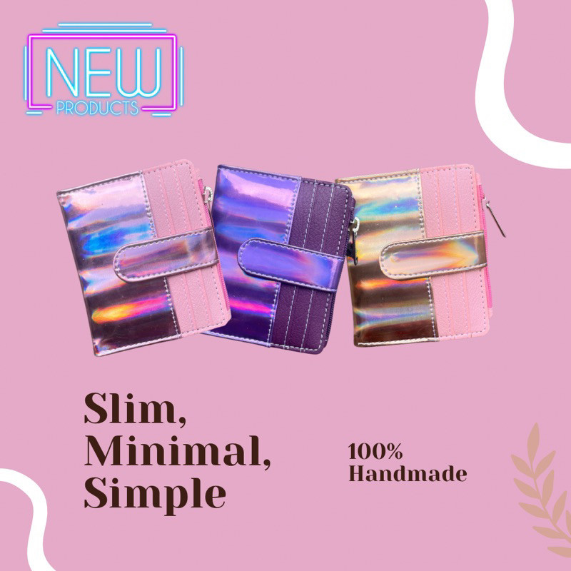 DOMPET LIPAT MINI HOLOGRAM/GLITTER