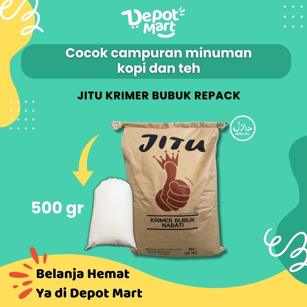 

Jitu Creamer Bubuk 500 Gr, Krimer Bubuk Untuk Minuman dan Kuliner Depot Mart