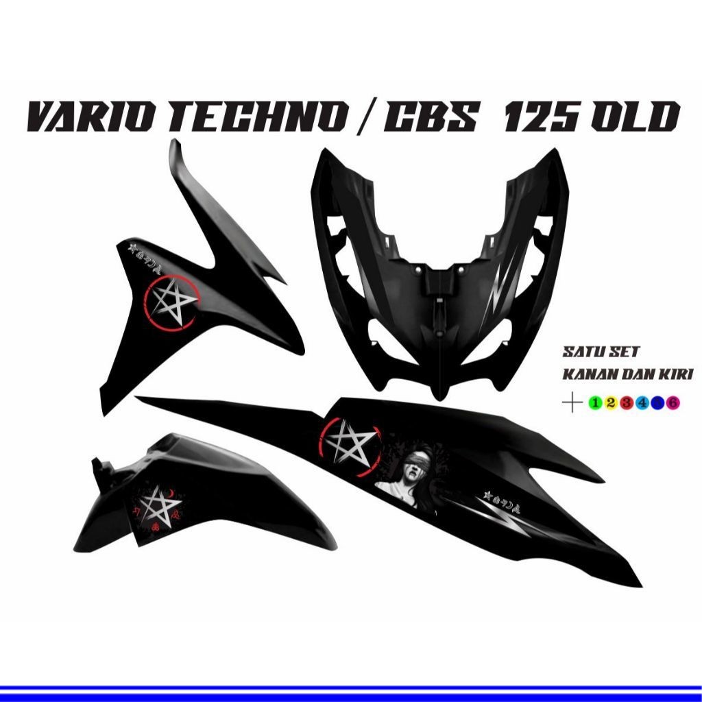 STIKER VARIO OLD 125 TECHNO POLET KEREN STRIPING STIKER MOTOR
