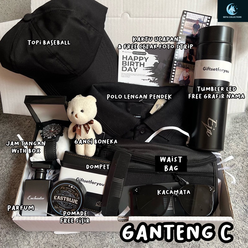 HAMPERS GIFT SET COWOK / KADO ULTAH COWOK / KADO BUAT KESAYANGAN / KADO MANLY / KADO SAJADAH / KADO 