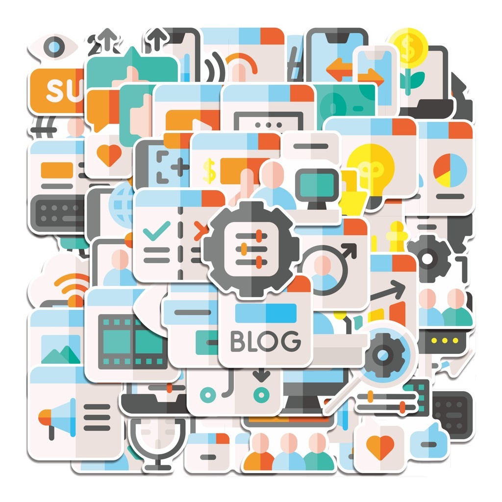 

COD 50 Pcs Stiker Content Creator Lucu Anti Air Untuk Dekorasi Notebook Sepeda Skateboard Handphone