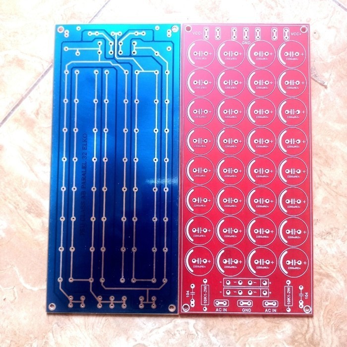 PCB PSU 32 ELCO PARALEL elko power supply suply kapasitor bank pararel F Fajar elektro 2