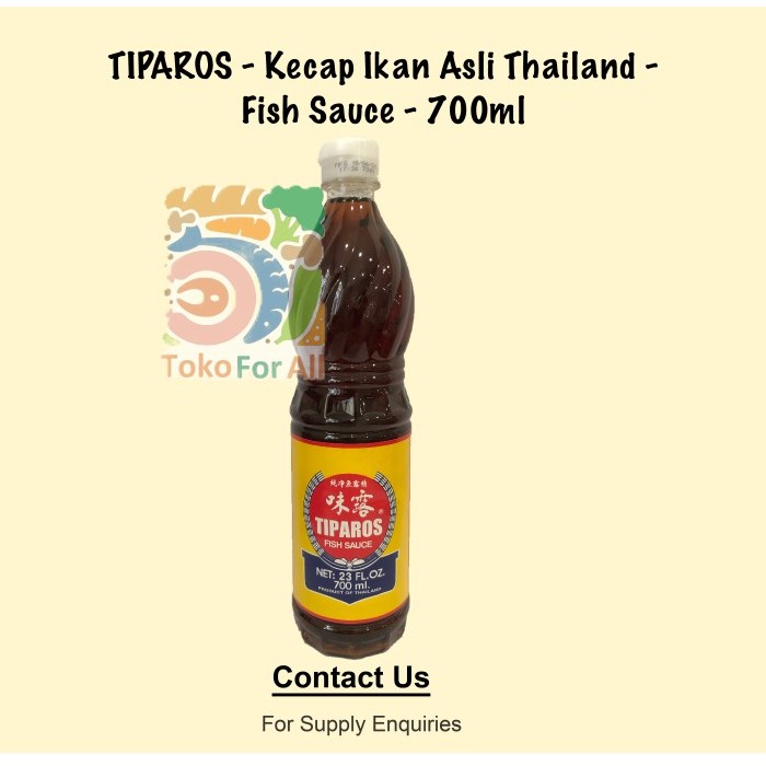 

ASLI Thailand! TIPAROS - Fish Sauce - Kecap Ikan - 700ml