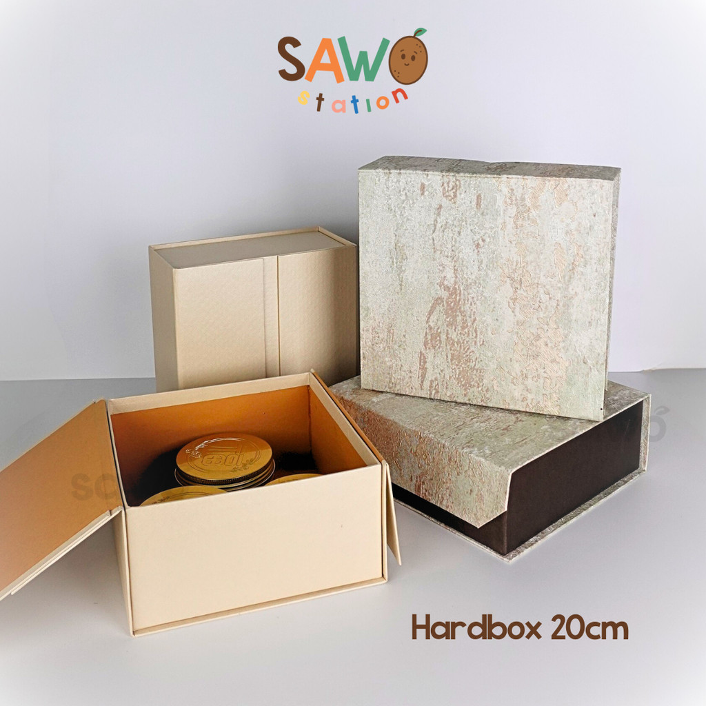 

[20cm] Magnetic Hardbox Kue Lapis & Jar Hampers Kotak Kardus Premium Gift Box Packaging Lebaran Natal Elegan Tutup Magnet Boks Bolu