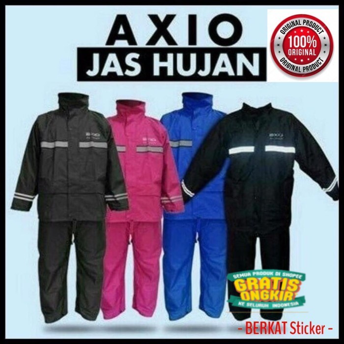TPK/ORIGINAL JAS HUJAN AXIO EUROPE 882 SIZE S-XL - M, Hitam/ bsar jumbo mantel jashujan