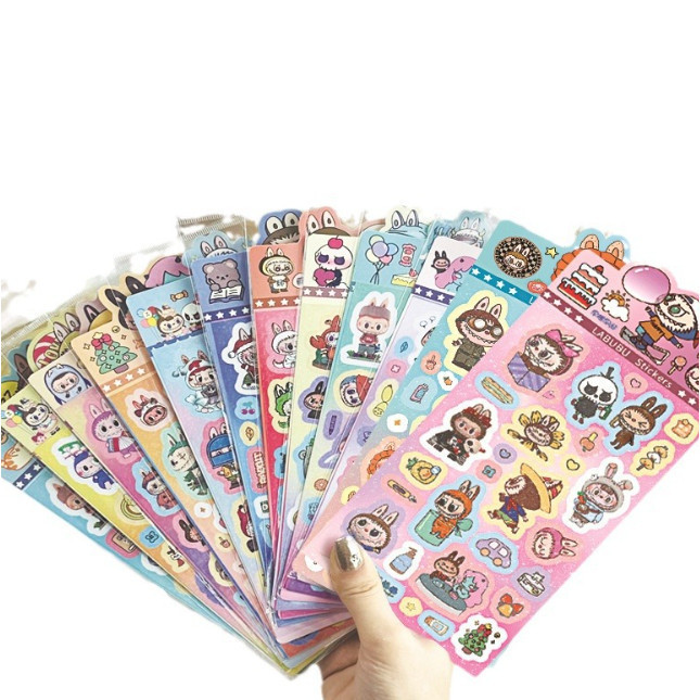 

J2 - Stiker blink labubu capybara lucu Sticker popmart