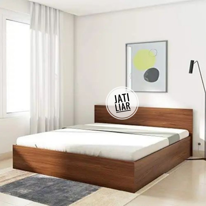 

GFJ dipan kayu mahoni solid / ranjang kayu asli tanpa laci - 160x200