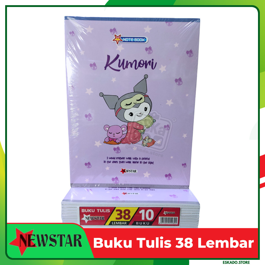 

Buku Tulis Quarto 38 Lembar / Buku Tulis New Star Motif Sanrio & Labuba