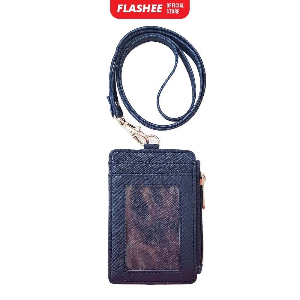 

ID Card Holder Navy Resleting V2 Name Tag Seleting ID Card Risleting Name Tag Lanyard Zipper Kulit Sintetis v2