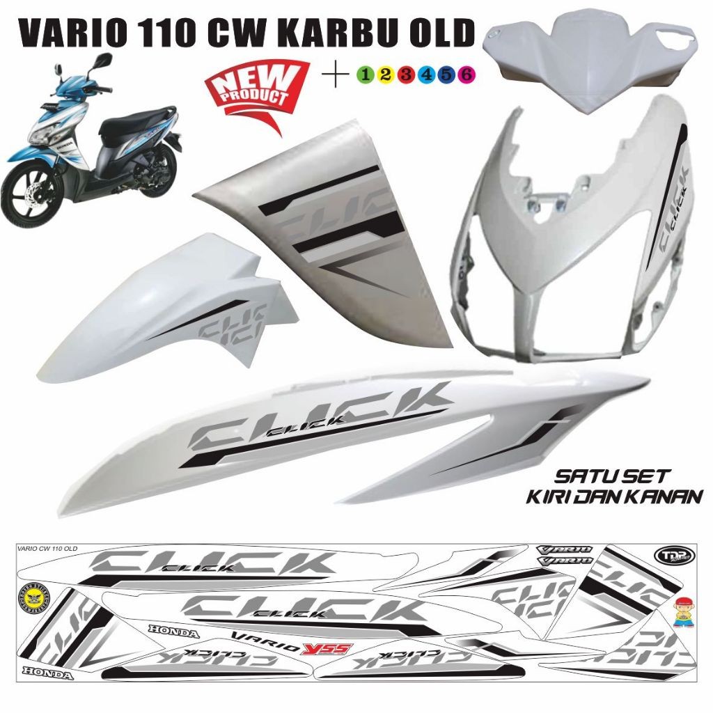 VARIASI MOTOR STRIPING MOTOR HONDA  VARIO 110 KARBU VARIASI STIKER VARIO CW 110 OLD VARIASI MOTIP