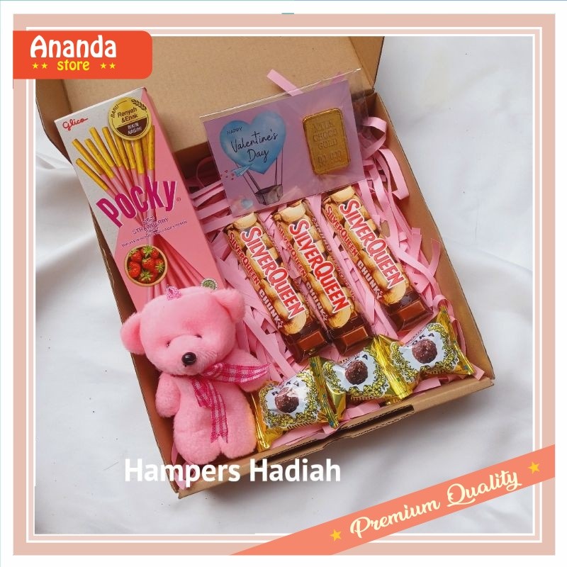 

Hampers murah Keren Promo Diskon / Hampers Valentine Day kado valentine hampers coklat kado pacar hadiah coklat silverqueen love silverqueen chungky bar valentine day