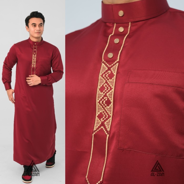 "V.NLN" - READY STOCK jubah Pria slimfit Gamis Pria Jubbah Mewah Bordir jubah mewah bordir jubah pri