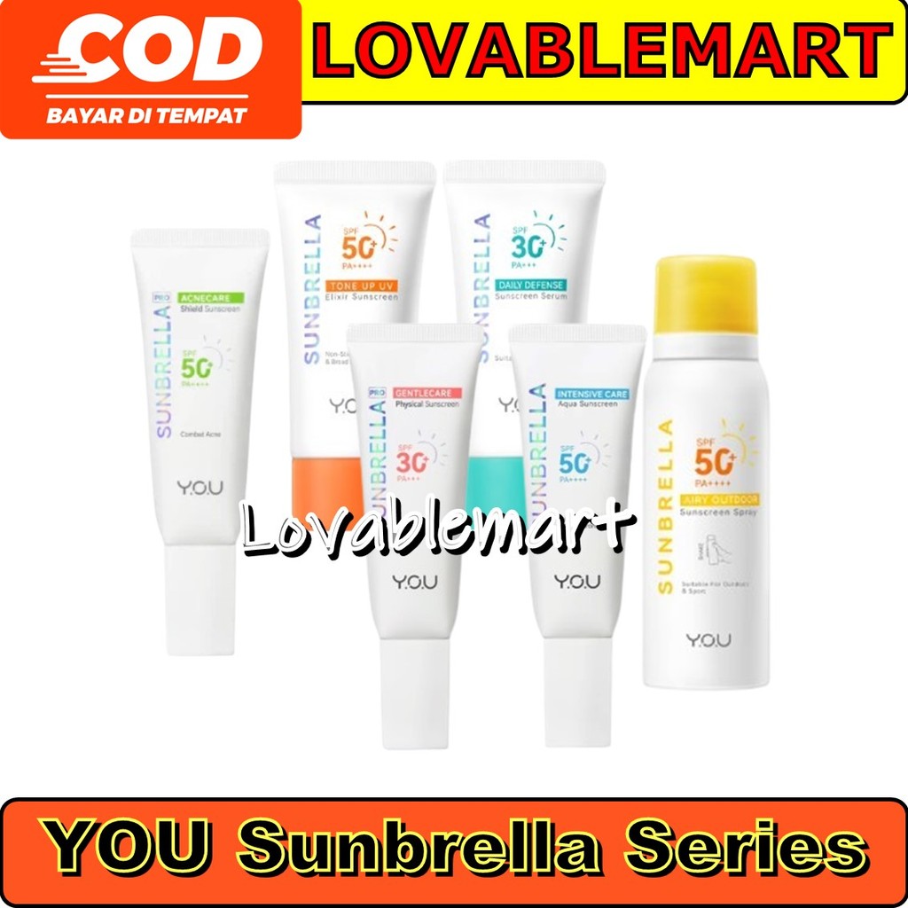 Lovablemart YOU Sunbrella Series |  [BARU]  Pro Gentlecare Physical Sunscreen|  Daily Defense Sunscr