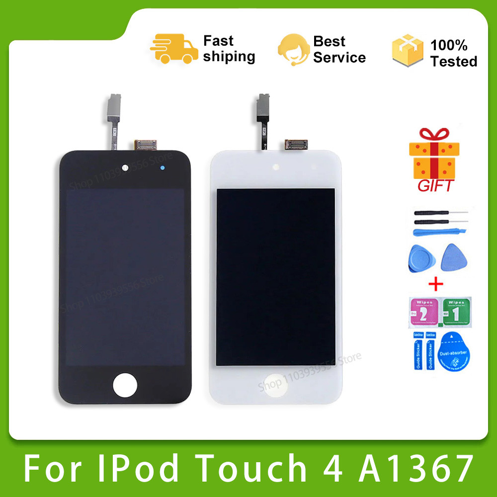 High qiality LCD Display Glass Panel Screen Digitizer Assembly Replacement For IPod Touch 4 A1367 Ph