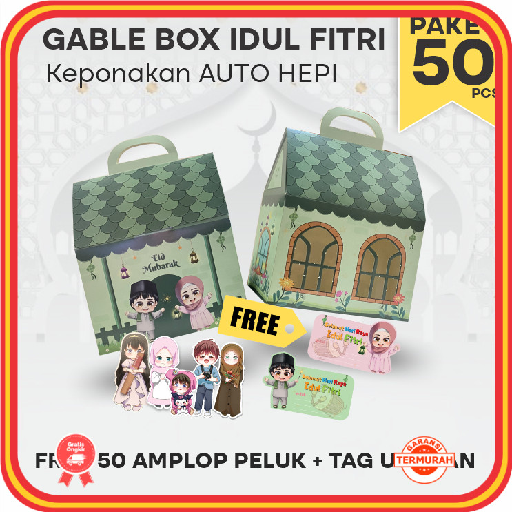 

Kado Valentine Romantis Unik Lucu Kreatif Besar / Gable Box Hampers Lebaran 50pcs/ Motif Rumah Idul Fitri / Parcel Hari Raya Anak Keponakan (Paket 50pcs)