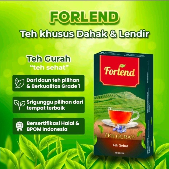 

Forlend teh gurah original obat gurah batuk sesak napas asma keluarkan lendir dan dahak BPOM