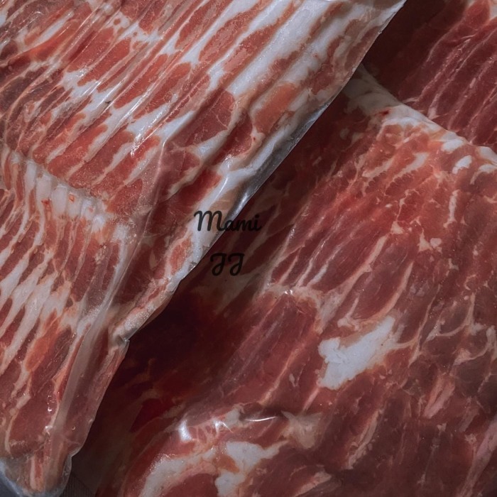 

Pork Belly slice samgyeopsal korean 2mm 500gr - Belly Slice 2mm