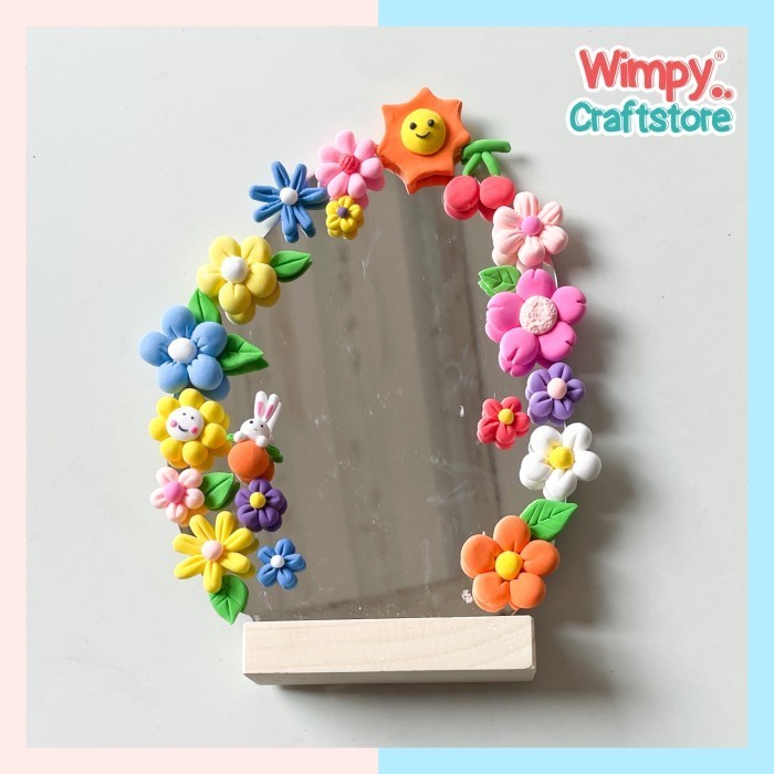 

Wimpy Craft KIT DIY Mirror Clay Art Set Kit Kado Kerajinan Tangan - Sun