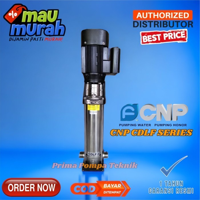 Pompa CNP CDLF.2-11 220V Pompa Booster Multistage RO Dan Car Wash 1 Ph - 3 phase