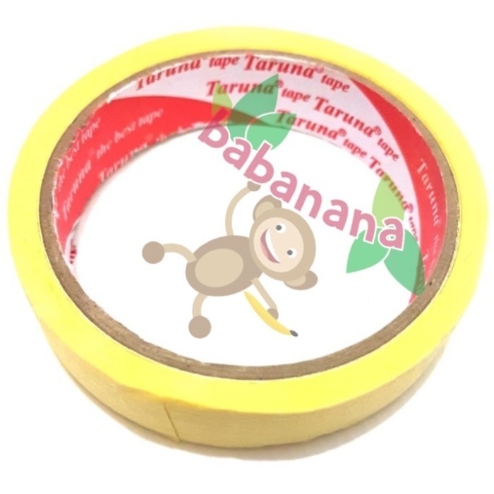 

(RUMOH) Masking tape 1inch 12 meter lakban kertas isolasi solatip paper tip