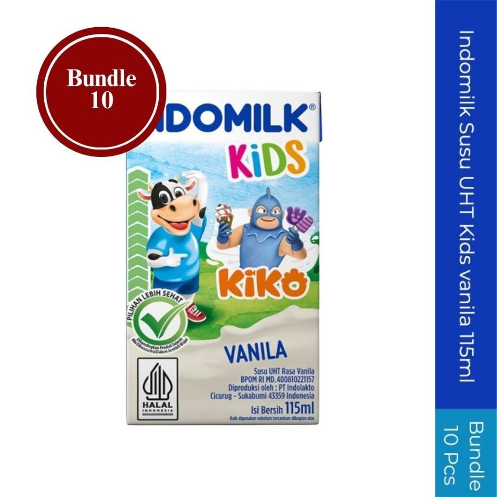 

Indomilk Susu UHT Kids Vanila 115ml - Bundle 10