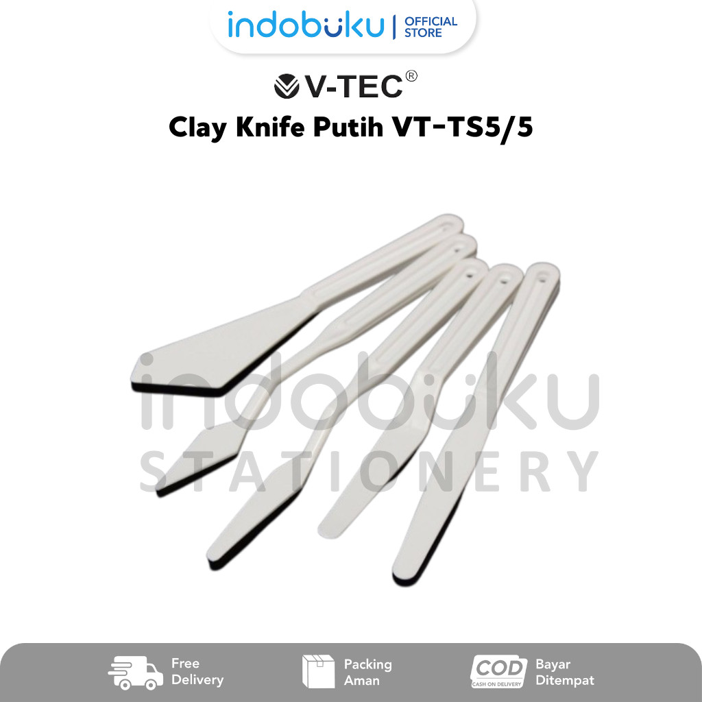 

Clay Knife Putih Pisau Ukir Plastik V-Tec VT-TS5/5