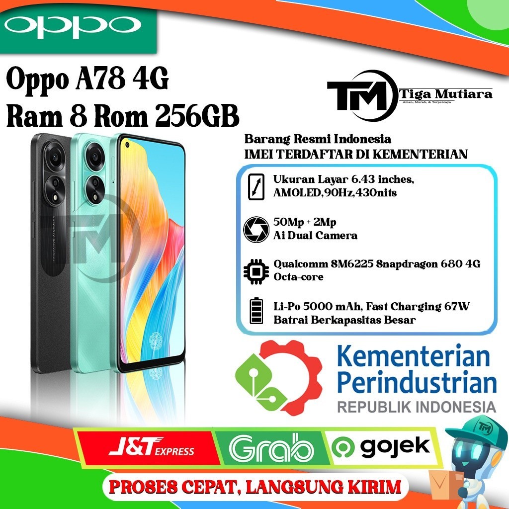 Oppo A78 Ram 8 Rom 256GB
