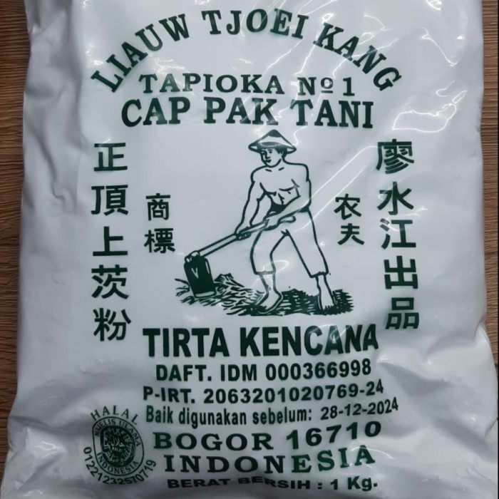 

TEPUNG SAGU/TAPIOKA CAP PAK TANI LIAUW TJOEI KANG 1KG