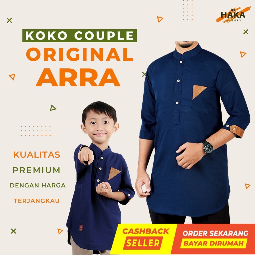 MURAH  ORI01FRQ Baju Koko Dewasa Lengan Pendek Keluarga Tangan Pendek Umur Tanggung Remaja Kemeja Ca