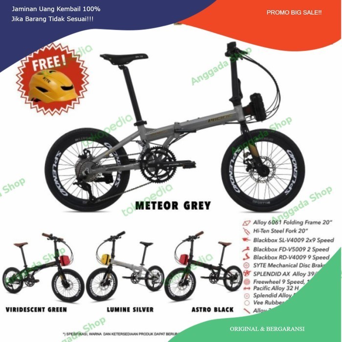 PROMO FLASH SALE SEPEDA LIPAT PACIFIC SPLENDID AX UK 20 INCH FRAME ALLOY FREE BONUS NEW