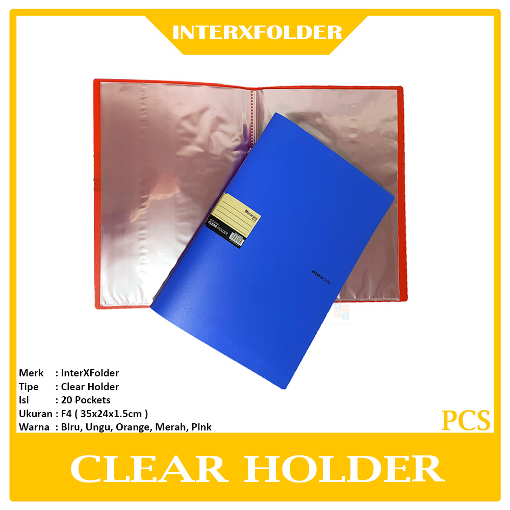 

InterXfolder - Clear Holder Folio 20 Lembar Macarons Series - Pcs