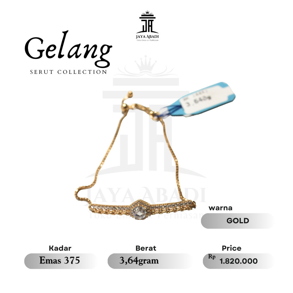 Gelang Serut Wanita Emas Kadae 375 Asli Terbaru