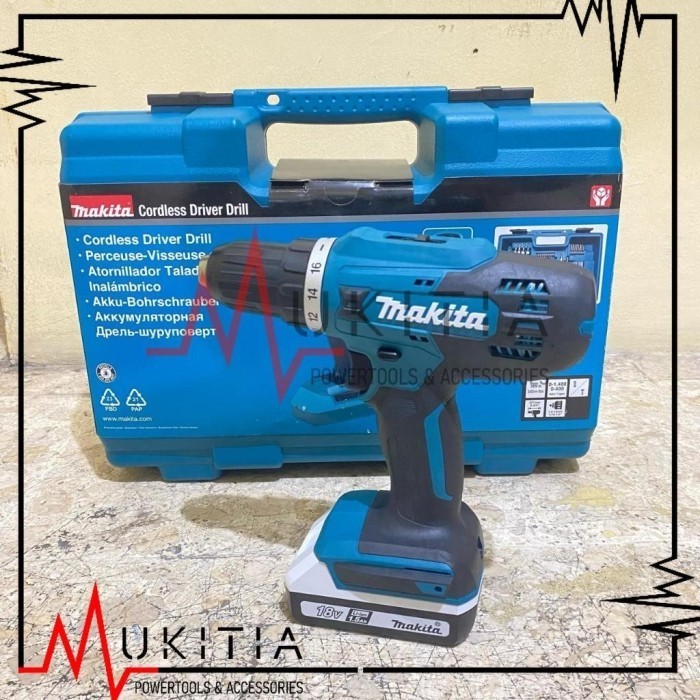 Paket Mata Bor Set 74 pcs Mesin Bor Baterai Cordless Drill Makita 18V 18 Volt DF 488 ORIGINAL