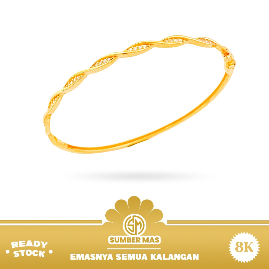 GELANG KOLONG EMAS ELARA FASHION 8K - SUMBER MAS