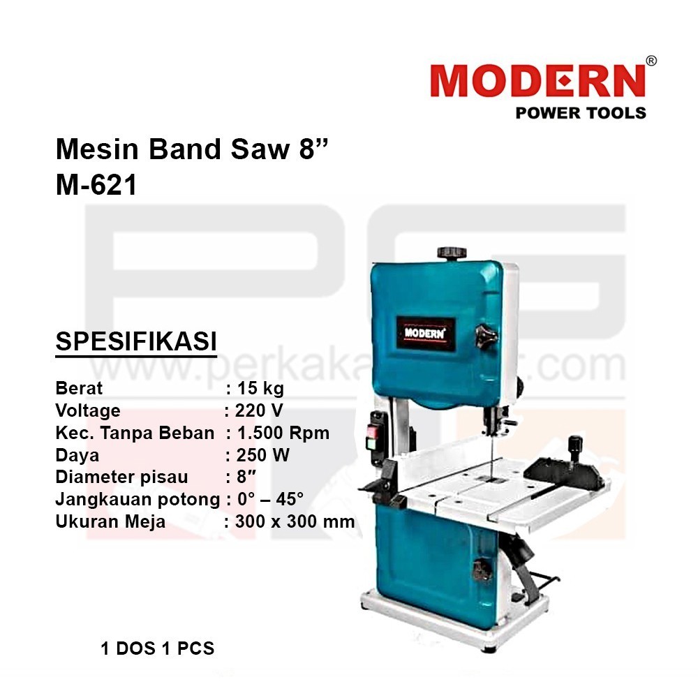 MODERN M-621 Band Saw 8 Inch Bandsaw Gergaji Kayu Listrik M621 Mesin