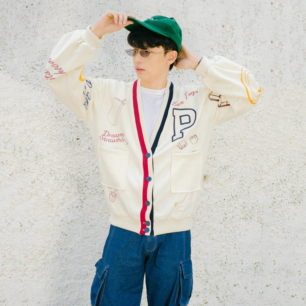 Pakepakaii X Susu Tango Cardigan Pria Banana Pudding Cardigan