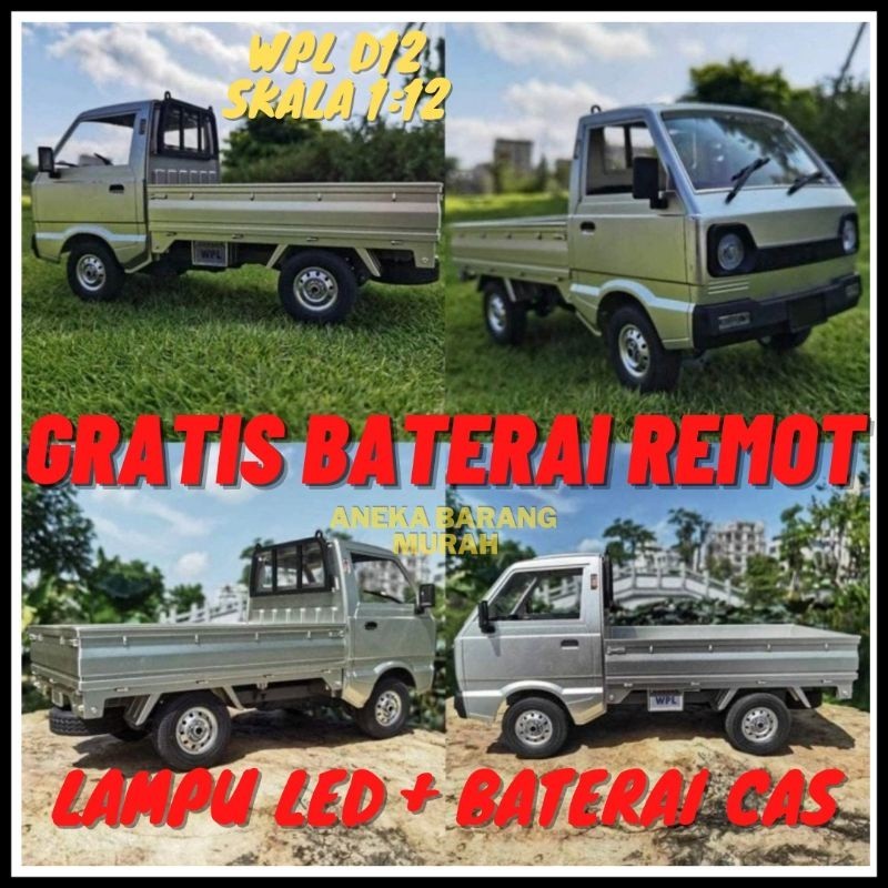Rc SUZUKI Carry Pickup WPL D12 D14 RTR full Proportional Rc Car Skala 1:10 Diecast Mobil Remot Pajan