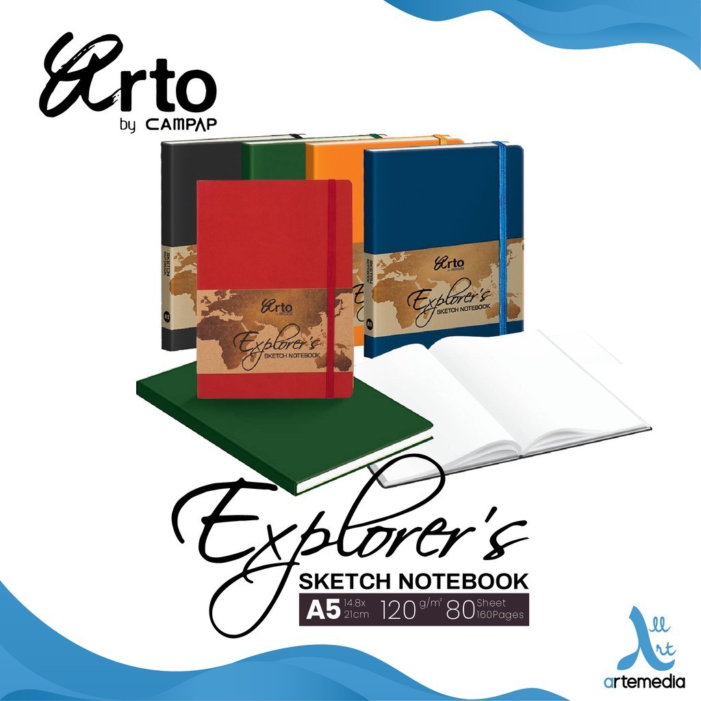 

Sketchbook Arto Explorer A5 Synthetic Soft Cover Notebook Buku Sketsa