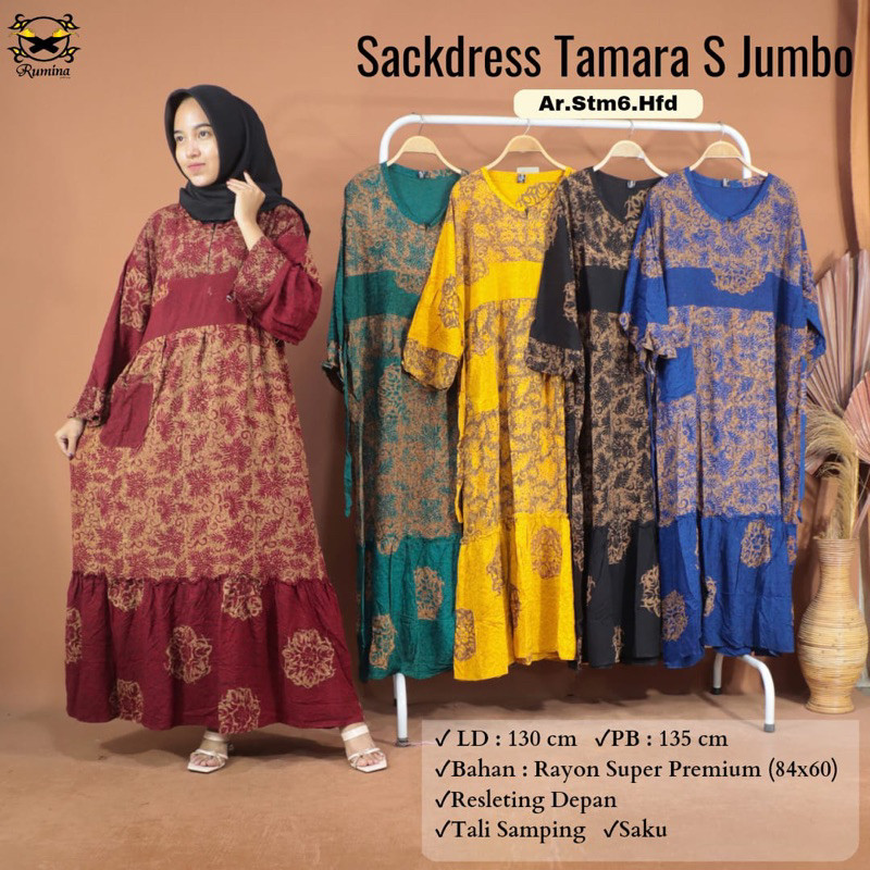 Baju Lebaran Kekinian Style Keren Murah Idul Fitri Terbaru bahan Bagus / RUMINA BATIK - Sackdress Ta