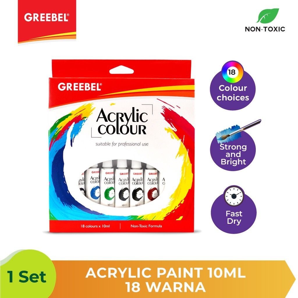 

Gramedia Jambi - GREEBEL ACRYLIC PAINT 10 ML ( 18 WARNA )