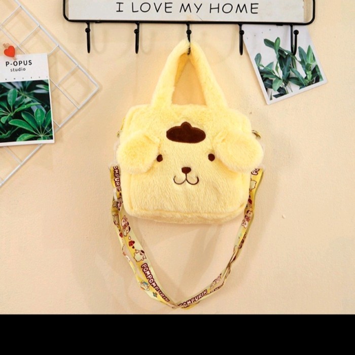 Tas selempang cinnamoroll tas selempang kuromi melody tas pompurin - pink