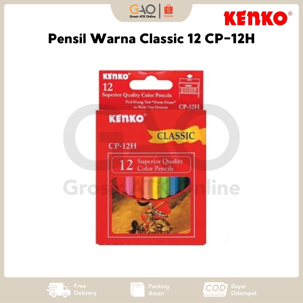 

Pensil Warna Classic Pendek Kenko CP-12H