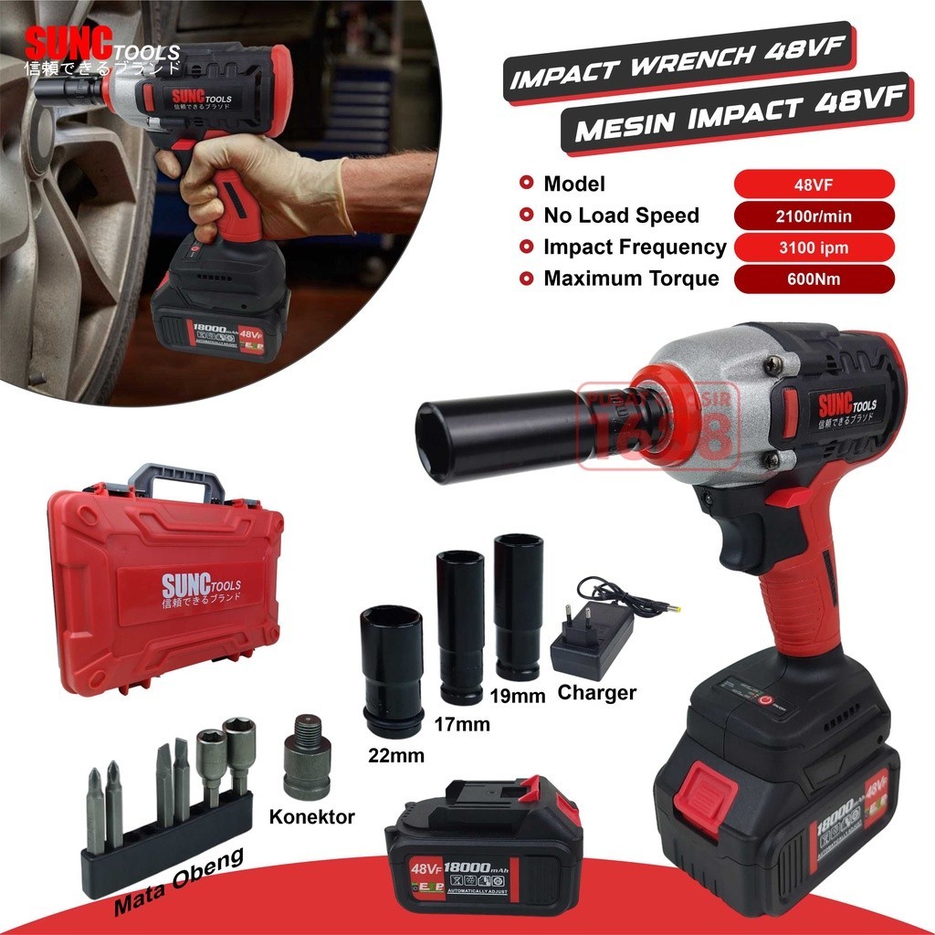 Mesin Impact Wrench 48VF Impact Baterai 48V