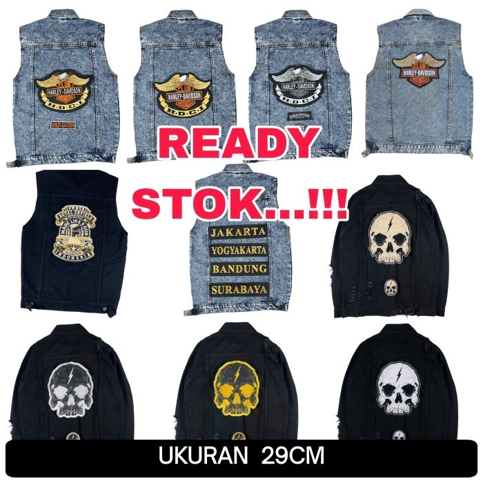 BADGE BORDIR/EMBLEM BORDIR UKURAN BESAR/LOGO BORDIR MOTOR/AKSESORIS