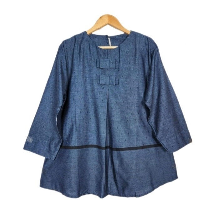 BLOUSE WANITA JUMBO BIG SIZE LD 110 BAJU ATASAN MUSLIM MODEL  - CHOCO, LD. 110